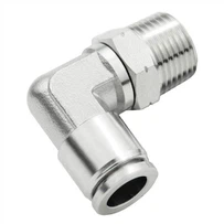 Zatlačte koleno pro připojení, 1/2 vnější průměr X 1/8 NPT vnější trubka 90stupňový adaptér kolena 304 vzduchová spojka z nerezové oceli